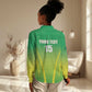 Custom Nigeria Cricket Women Casual Shirt Go Yellow Greens - African Pride