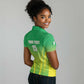 Custom Nigeria Cricket Women Polo Shirt Go Yellow Greens - African Pride