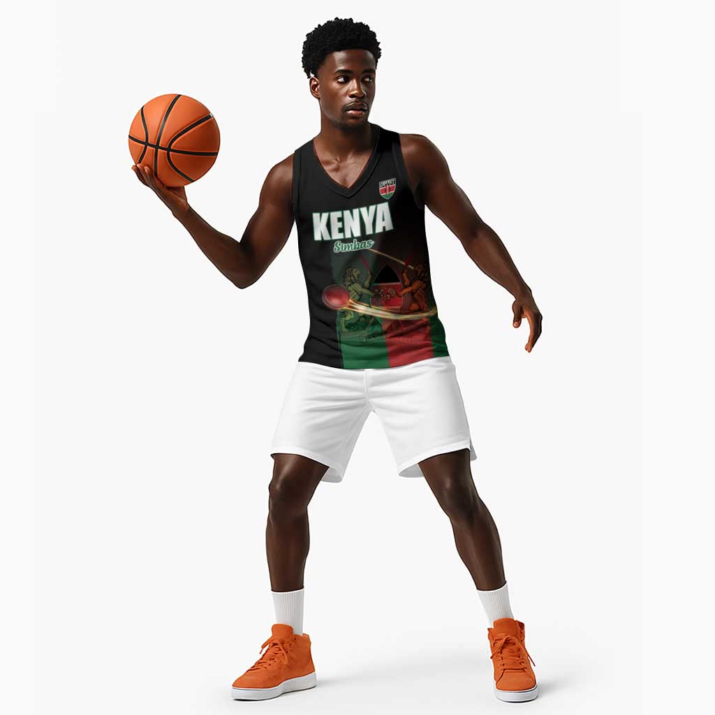 Custom Kenya Cricket Basketball Jersey Come On Simbas LT15