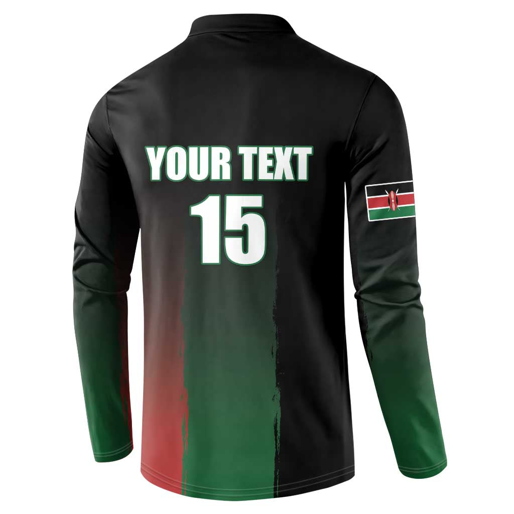 Custom Kenya Cricket Button Sweatshirt Go Simbas Go