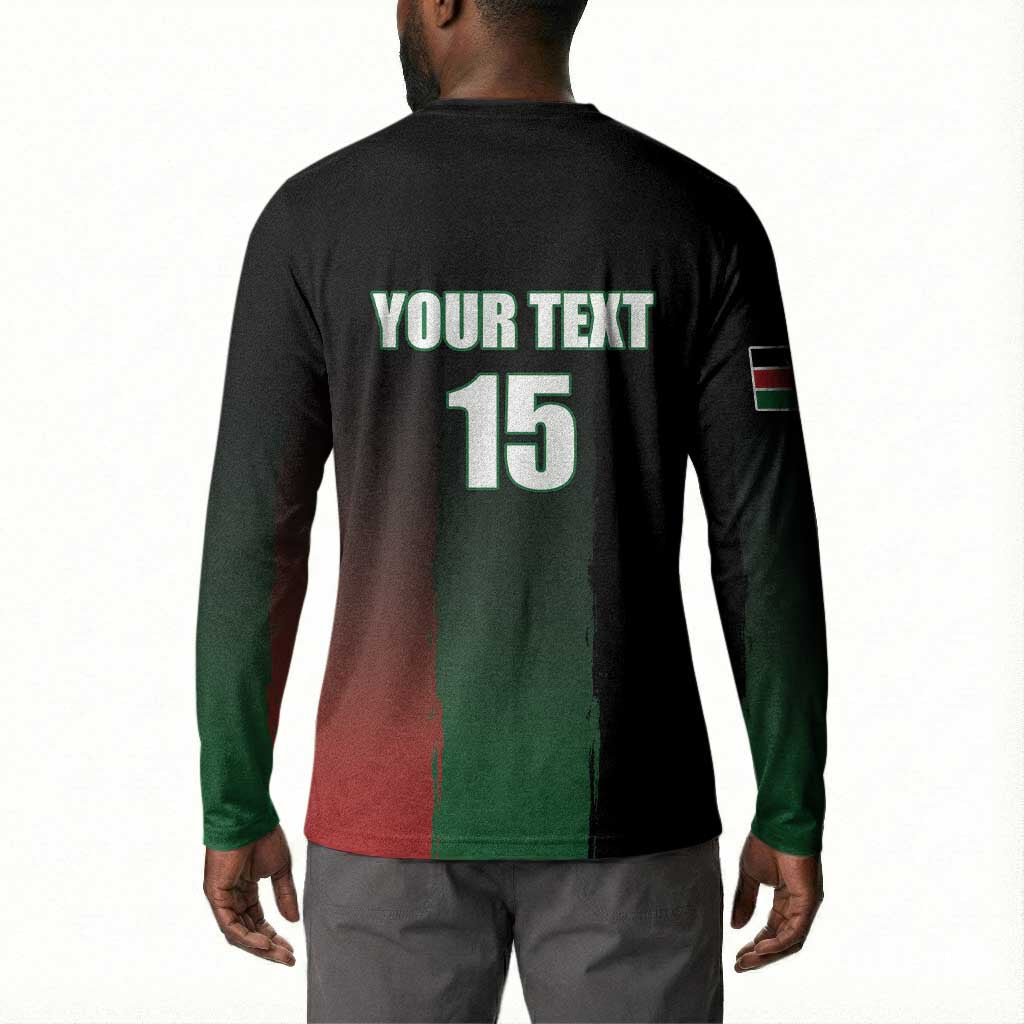 Custom Kenya Cricket Button Sweatshirt Go Simbas Go