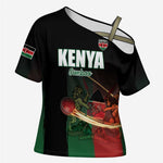 Custom Kenya Cricket Cross Shoulder Shirt Go Simbas Go