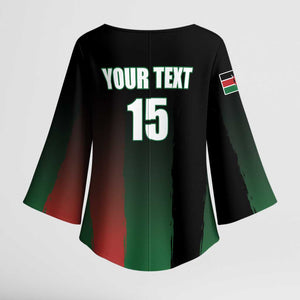 Custom Kenya Cricket Kimono Sleeve Blouse Go Simbas Go