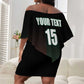 Custom Kenya Cricket Off Shoulder Short Dress Come On Simbas - African Pride