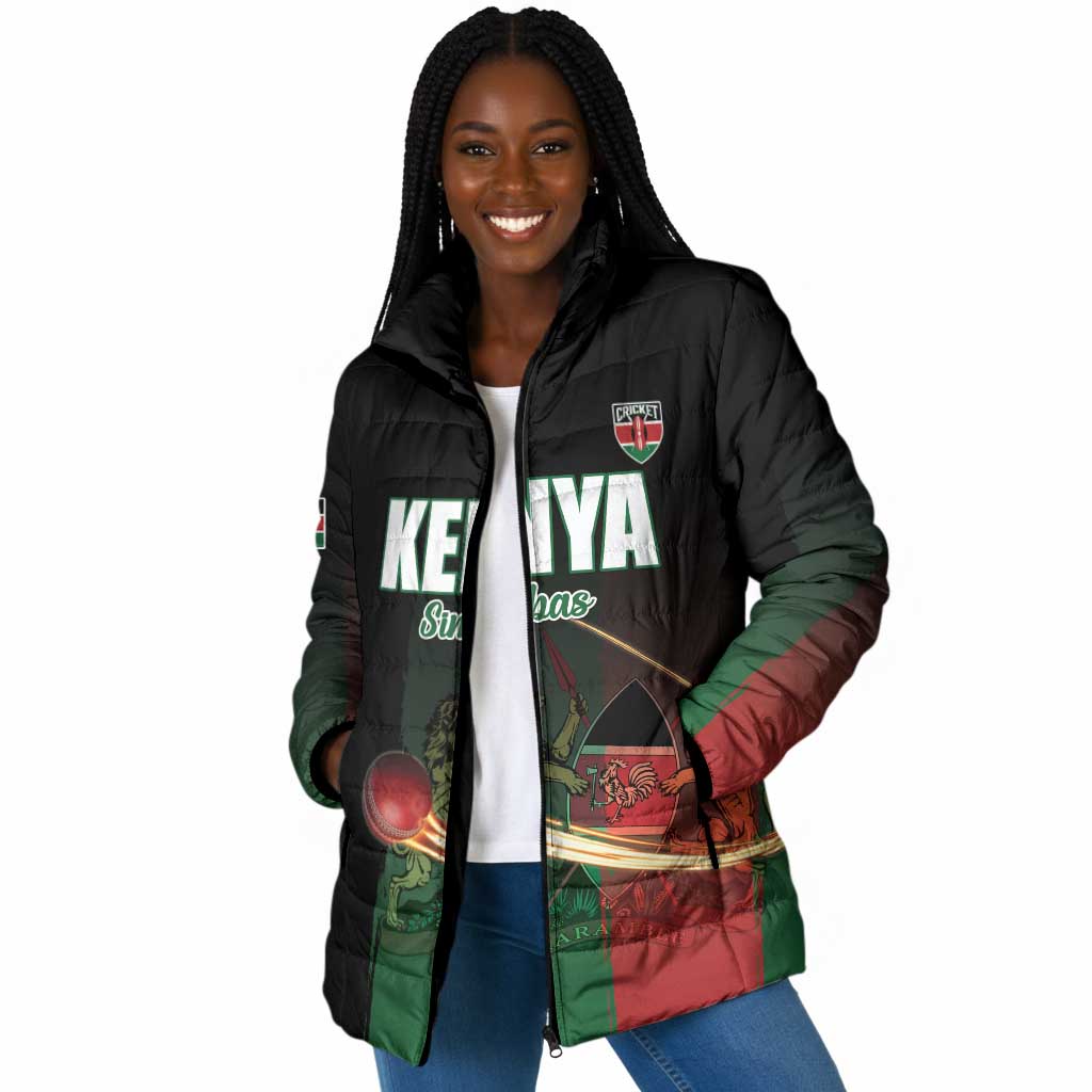 Custom Kenya Cricket Padded Jacket Go Simbas Go