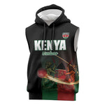 Custom Kenya Cricket Sleeveless Hoodie Come On Simbas - African Pride