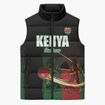 Custom Kenya Cricket Sleeveless Puffer Jacket Go Simbas Go