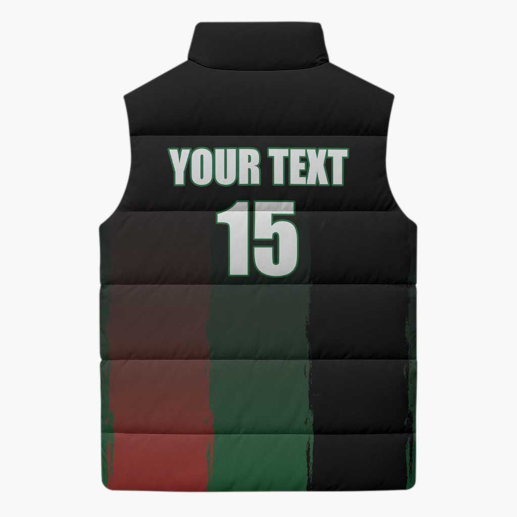 Custom Kenya Cricket Sleeveless Puffer Jacket Go Simbas Go