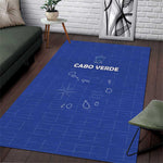 Cabo Verde Football Area Rug Go Tubaroes Azuis Go - Blue - African Pride