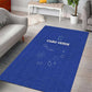 Cabo Verde Football Area Rug Go Tubaroes Azuis Go - Blue - African Pride