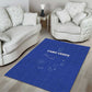 Cabo Verde Football Area Rug Go Tubaroes Azuis Go - Blue - African Pride