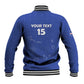 Custom Cabo Verde Football Baseball Jacket Go Tubaroes Azuis Go - Blue - African Pride