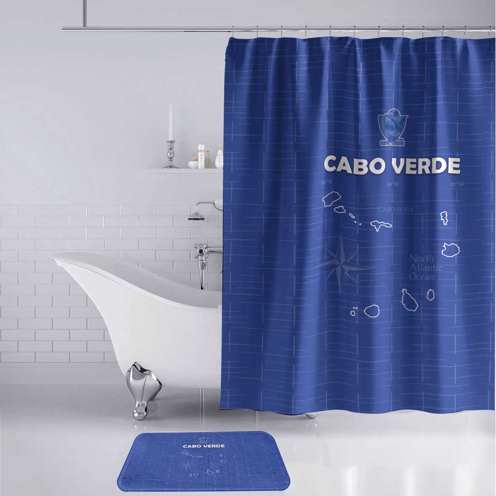 Cape Verde Football Bathroom Set Come On Tubaroes Azuis - Blue