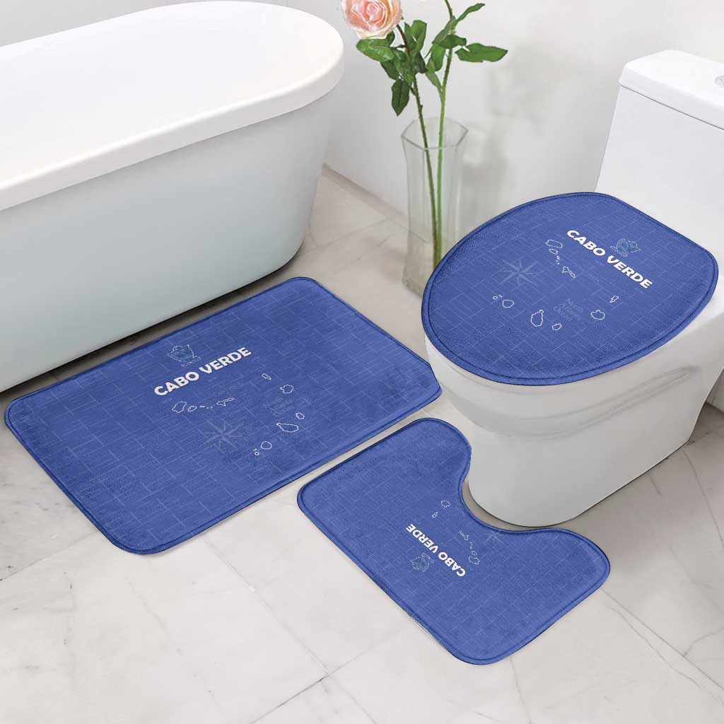 Cape Verde Football Bathroom Set Come On Tubaroes Azuis - Blue