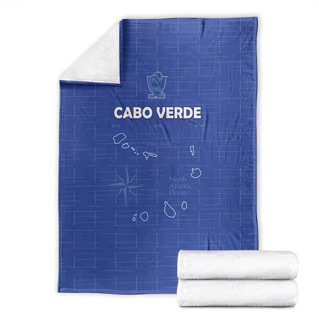 Cabo Verde Football Blanket Go Tubaroes Azuis Go - Blue - African Pride