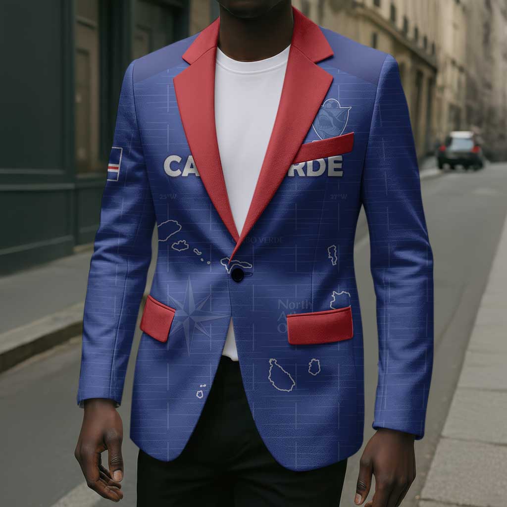 Custom Cape Verde Football Blazer Come On Tubaroes Azuis - Blue