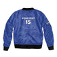 Custom Cabo Verde Football Bomber Jacket Go Tubaroes Azuis Go - Blue - African Pride