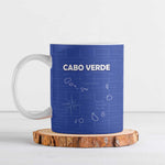 Custom Cape Verde Football Ceramic Mug Come On Tubaroes Azuis - Blue