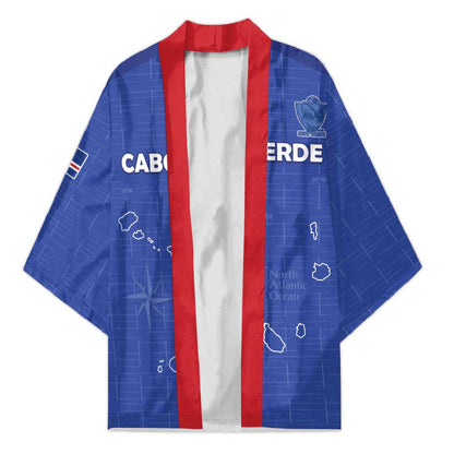 Custom Cape Verde Football Kimono Come On Tubaroes Azuis - Blue
