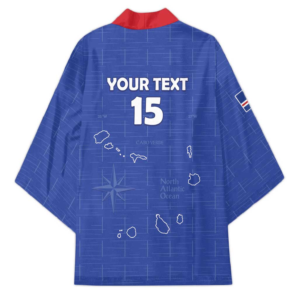 Custom Cape Verde Football Kimono Come On Tubaroes Azuis - Blue