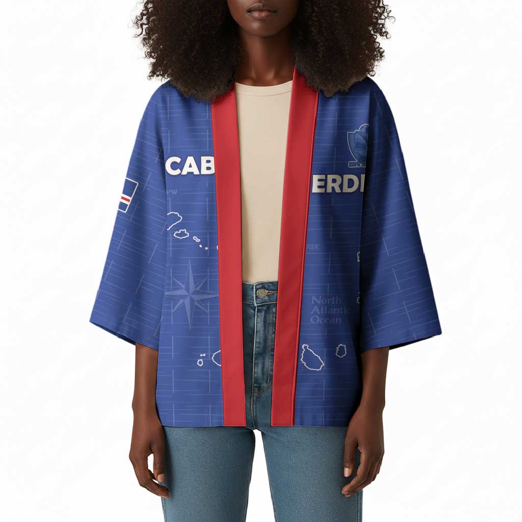 Custom Cape Verde Football Kimono Come On Tubaroes Azuis - Blue