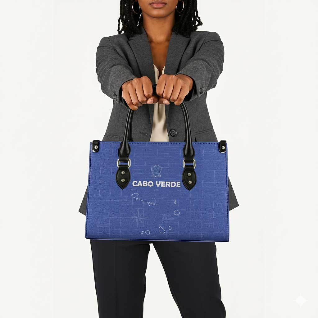 Cape Verde Football Leather Bag Come On Tubaroes Azuis - Blue