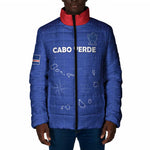 Custom Cape Verde Football Padded Jacket Come On Tubaroes Azuis - Blue