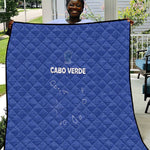Cabo Verde Football Quilt Go Tubaroes Azuis Go - Blue - African Pride