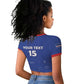 Custom Cabo Verde Football Raglan Cropped T shirt Go Tubaroes Azuis Go - Blue - African Pride