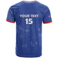 Custom Cabo Verde Football T shirt Go Tubaroes Azuis Go - Blue - African Pride