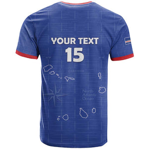 Custom Cabo Verde Football T shirt Go Tubaroes Azuis Go - Blue - African Pride