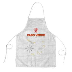 Cape Verde Football Apron Come On Tubaroes Azuis - White