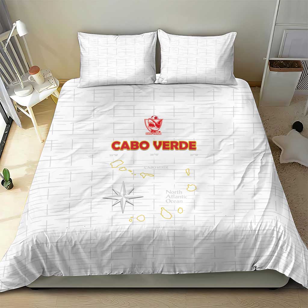 Cabo Verde Football Bedding Set Go Tubaroes Azuis Go - White - African Pride