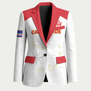 Custom Cape Verde Football Blazer Come On Tubaroes Azuis - White