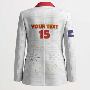 Custom Cape Verde Football Blazer Come On Tubaroes Azuis - White