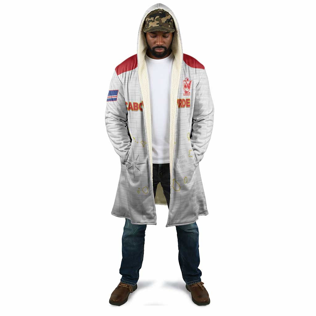 Custom Cape Verde Football Cloak Come On Tubaroes Azuis - White