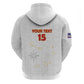 Custom Cabo Verde Football Hoodie Go Tubaroes Azuis Go - White - African Pride