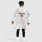 Custom Cabo Verde Football Kid Wearable Blanket Hoodie Go Tubaroes Azuis Go - White - African Pride