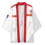 Custom Cape Verde Football Kimono Come On Tubaroes Azuis - White