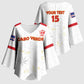 Custom Cape Verde Football Kimono Sleeve Blouse Come On Tubaroes Azuis - White