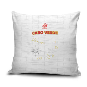 Cape Verde Football Pillow Cover Come On Tubaroes Azuis - White