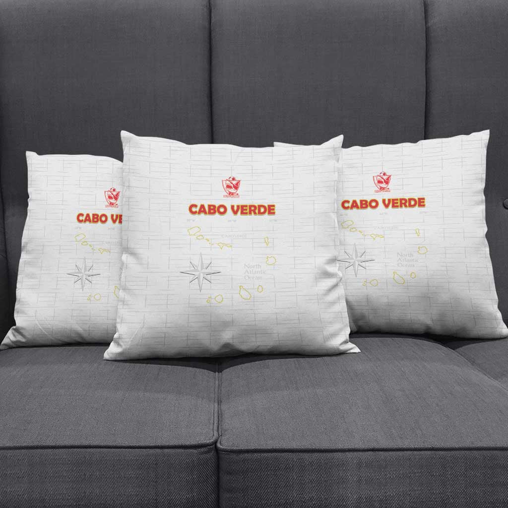 Cape Verde Football Pillow Cover Come On Tubaroes Azuis - White