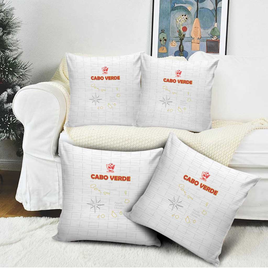 Cape Verde Football Pillow Cover Come On Tubaroes Azuis - White