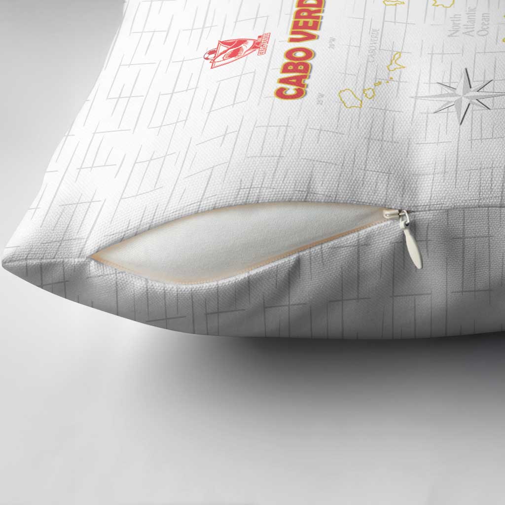 Cape Verde Football Pillow Cover Come On Tubaroes Azuis - White