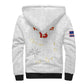 Custom Cabo Verde Football Sherpa Hoodie Go Tubaroes Azuis Go - White - African Pride