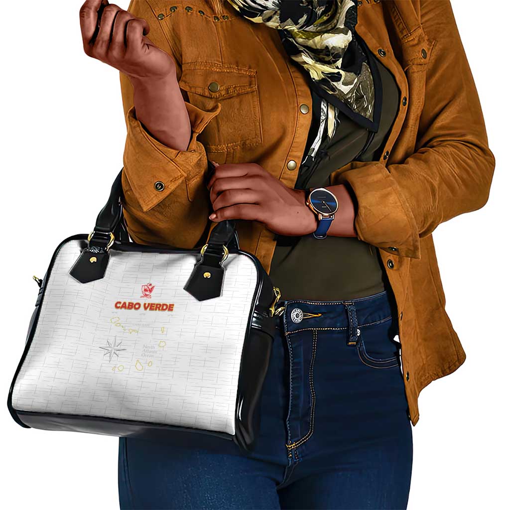 Cabo Verde Football Shoulder Handbag Go Tubaroes Azuis Go - White - African Pride