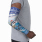 Personalized Cape Verde Football Christmas Arm Sleeves Feliz Natal Tubaroes Azuis