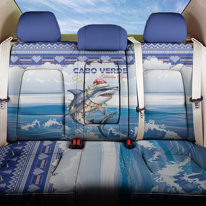 Afro Chirstmas Cabo Verde Football Back Car Seat Cover Allez Tubaroes Azuis - African Pride