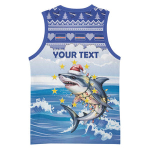 Afro Chirstmas Cabo Verde Football Personalized Basketball Jersey Allez Tubaroes Azuis LT15
