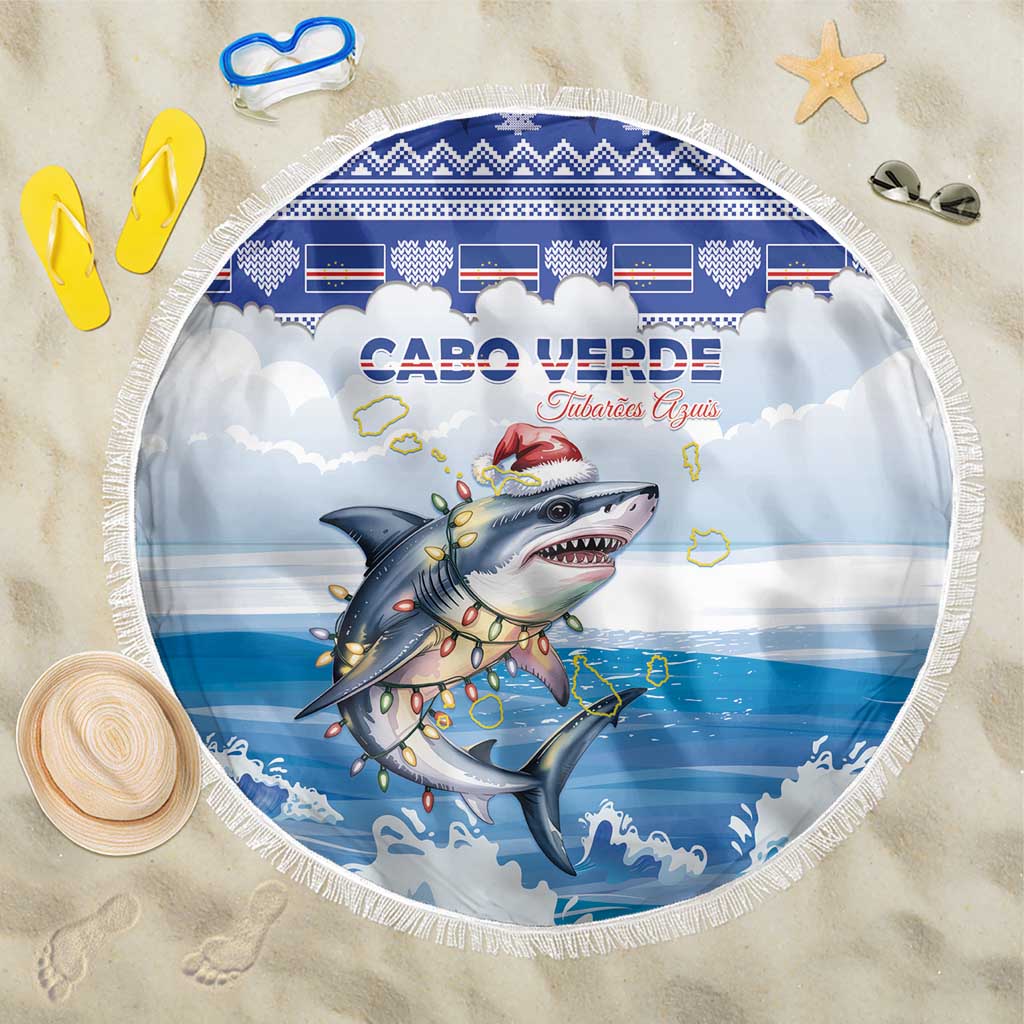 Afro Chirstmas Cabo Verde Football Beach Blanket Allez Tubaroes Azuis - African Pride